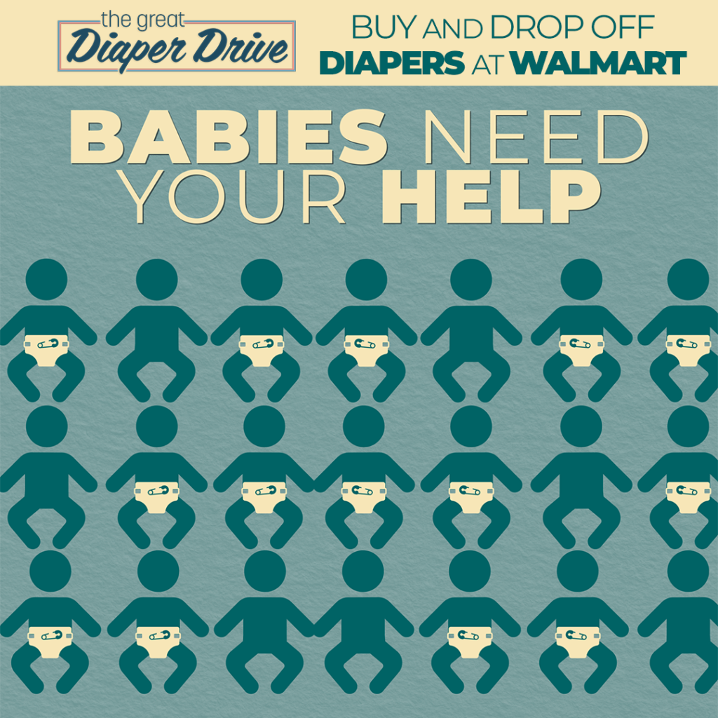 SOCIAL AD walmart 1 IN 3 BABIES. BABIES NEED HELP Diaper Drive GRAPHICS – WALMART V2